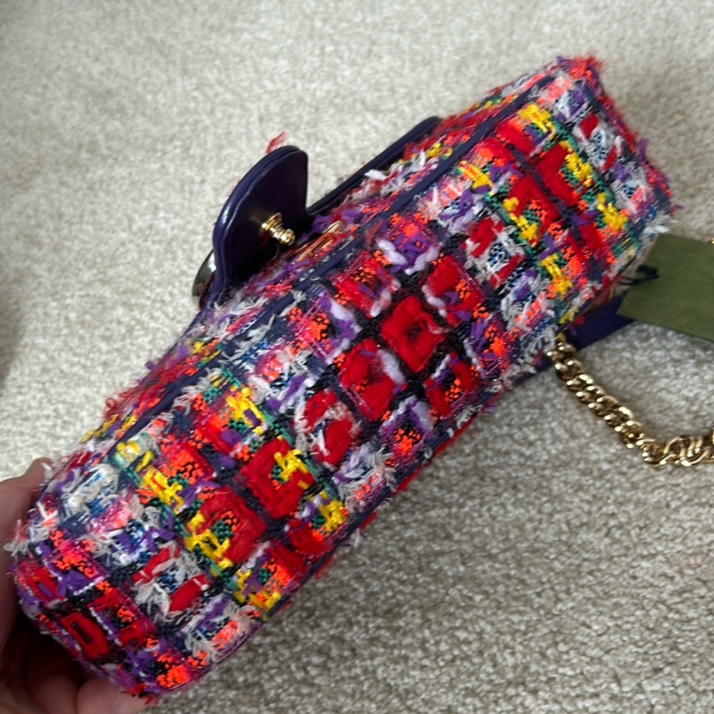 Gucci GG Marmont red/violet lily multicolor crossbody - Picture 8 of 17